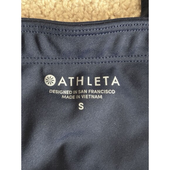 Athleta Small Capri Leggings Sheer Panel‎ Stretch Athletic Athleisure - Picture 2 of 5